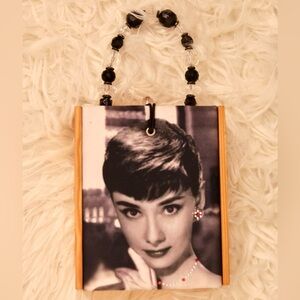 Audrey Hepburn Handcrafted Cigar Box Purse – Vintage-Inspired Design